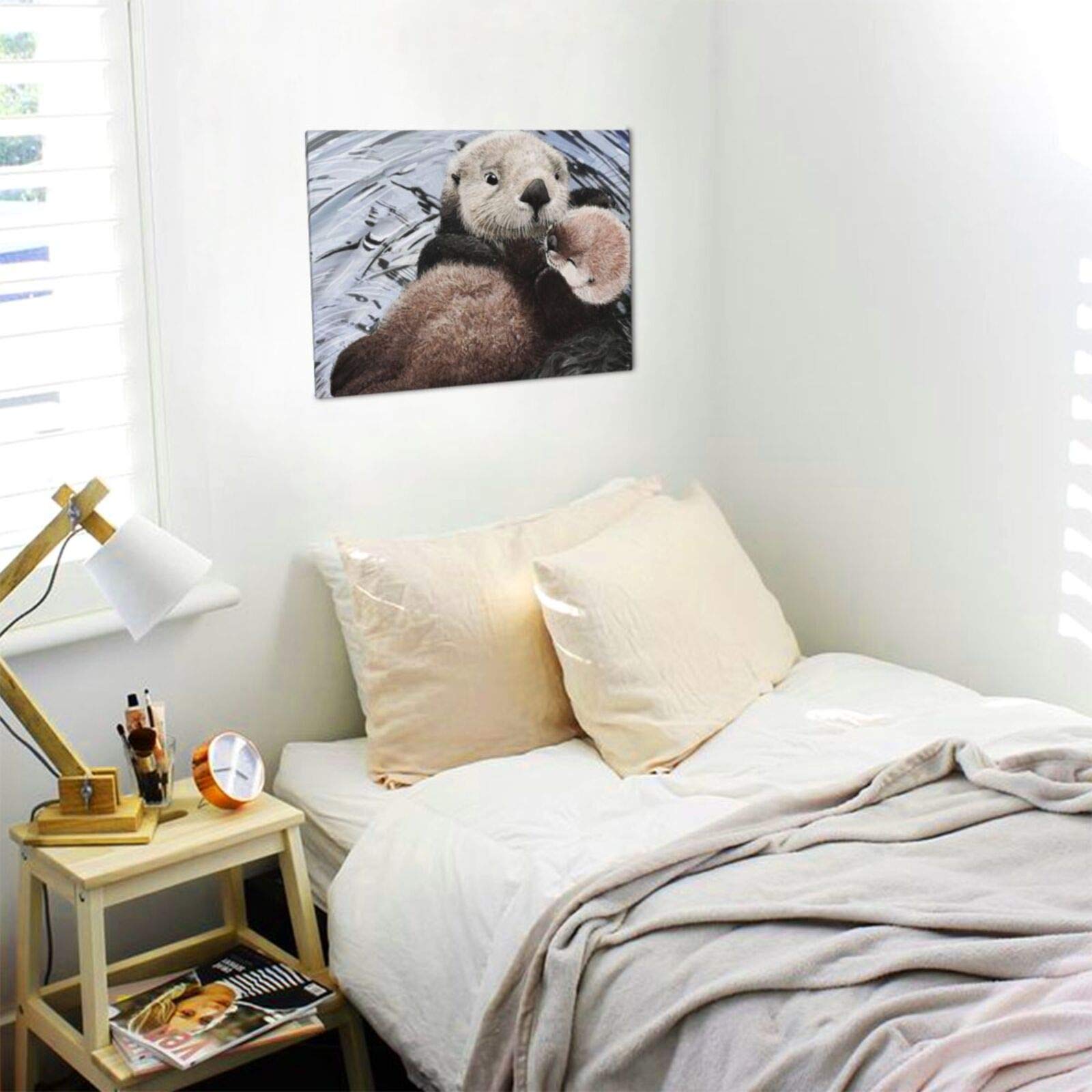 Amazon｜かわいい ラッコ ママ 赤ちゃん 壁掛け 壁の絵 インテリア